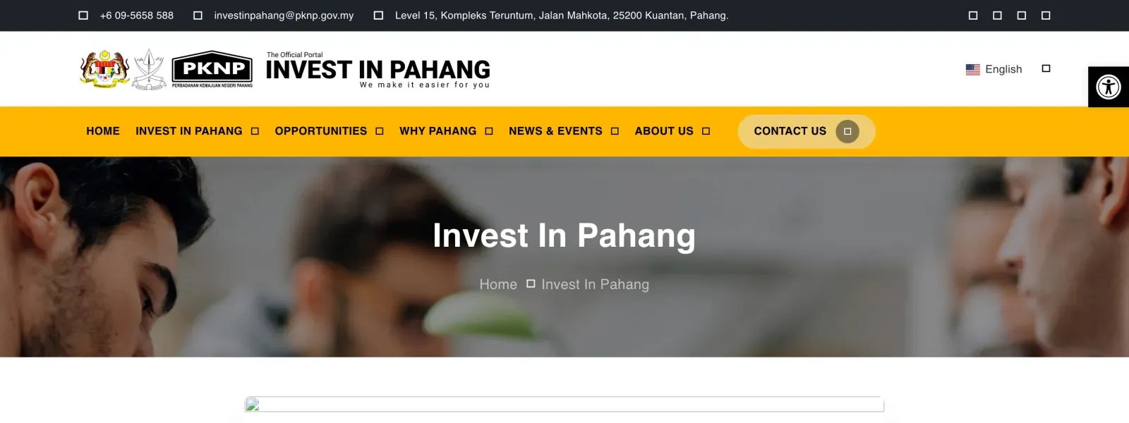 Invest In Pahang section: infrastructure, human capital and industrial areas
