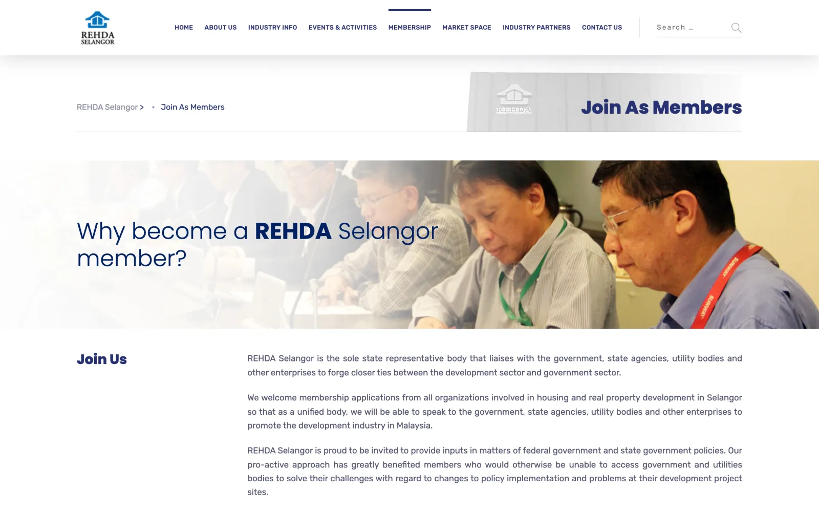 Membership page and forms
